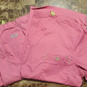 Pink scrub set